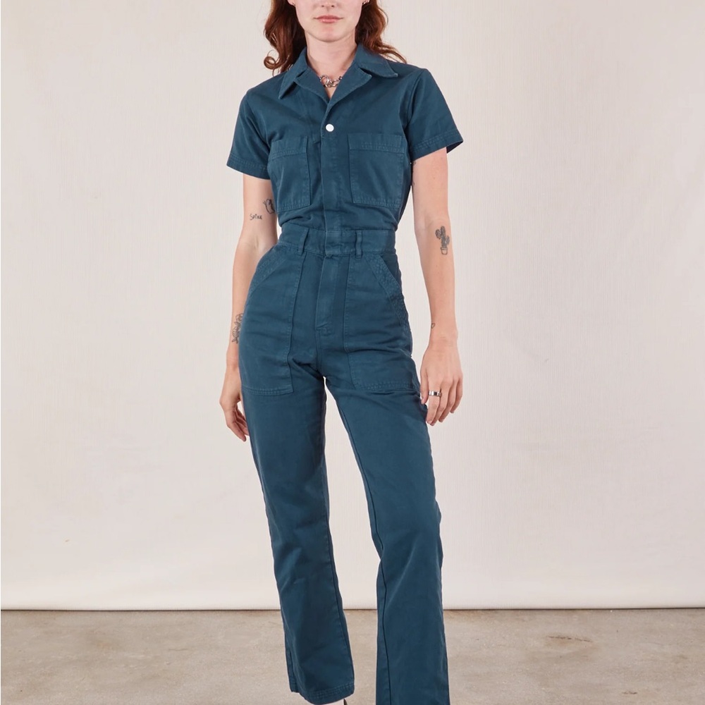 Big Bud Press Short Sleeve Jumpsuit - Lagoon